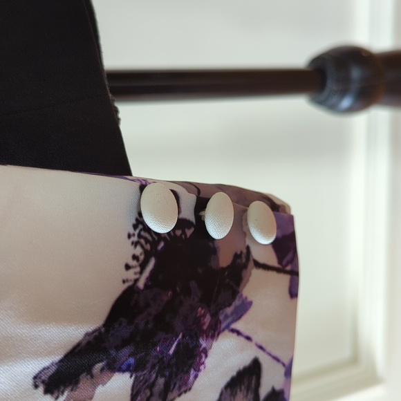 Missguided Women Blazer color block Blk/ white floral design on sleeve Sz 8 - Picture 7 of 12